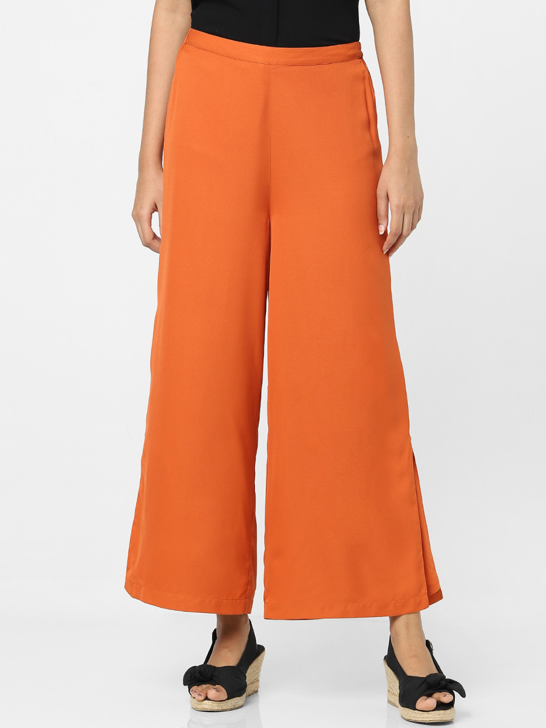 Vero Moda Women Orange Wide Leg Trousers