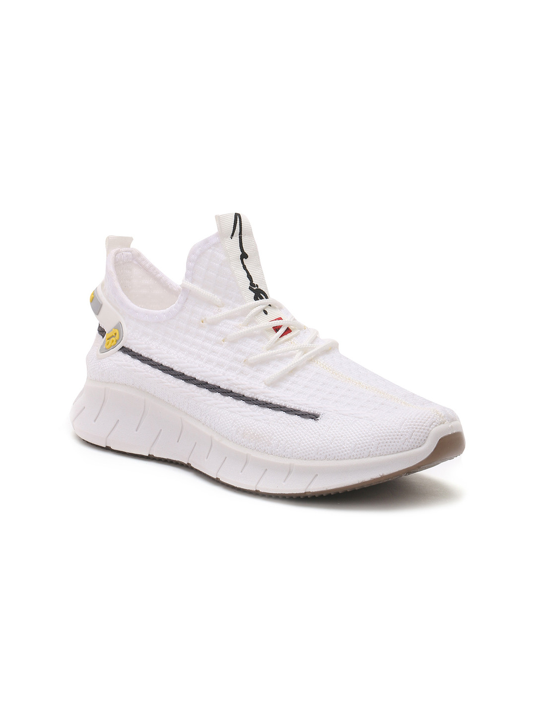 London Rag Men White Woven Design Sneakers