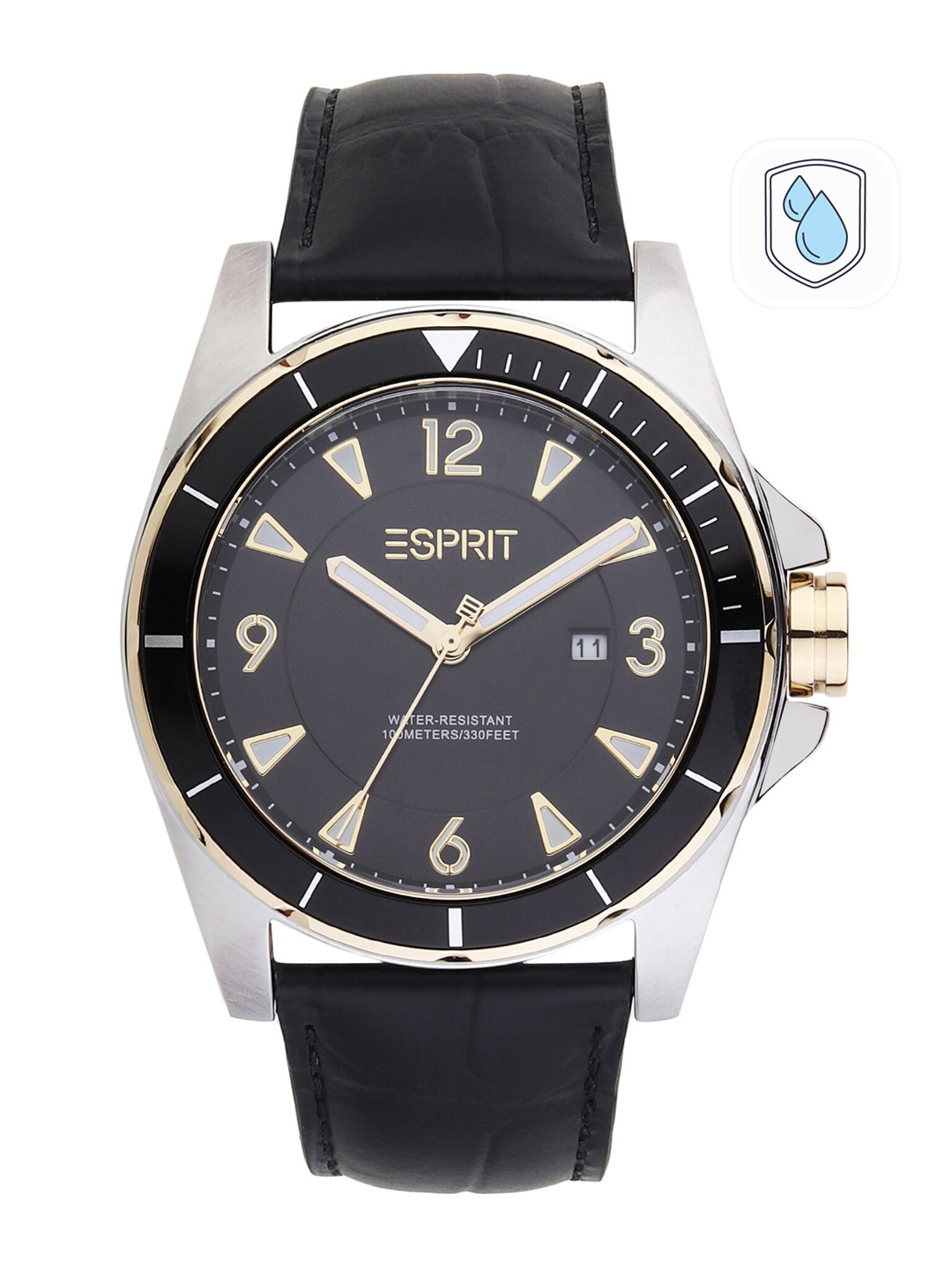 ESPRIT Women Black Stainless Steel Bracelet Style Analogue Watch ES1G322L0045