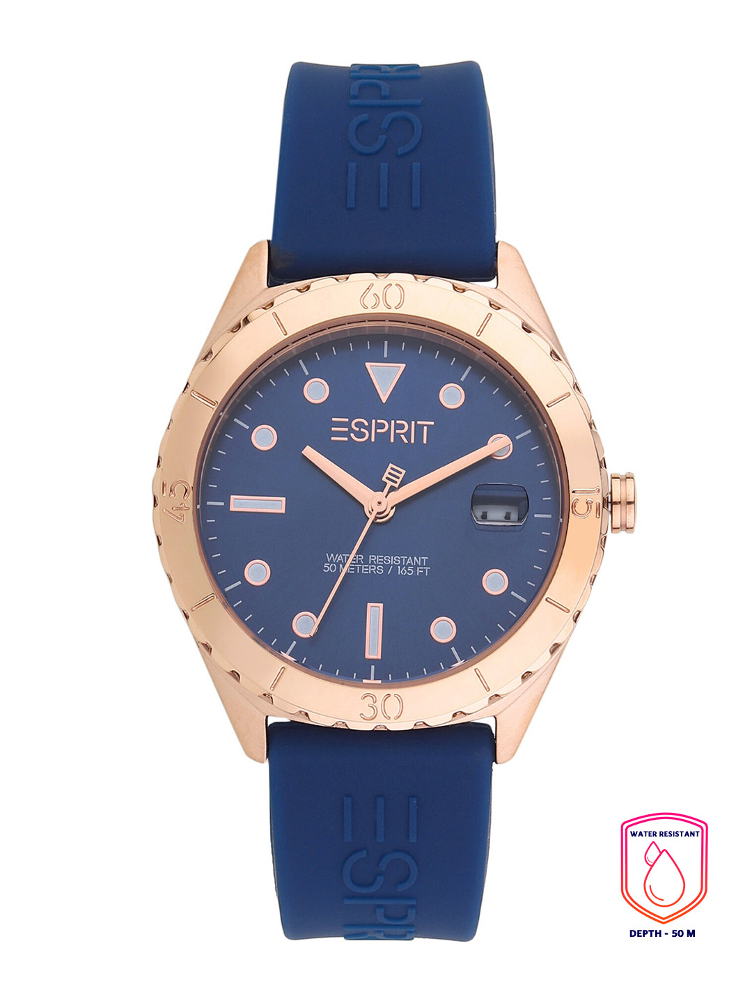 ESPRIT Women Blue Dial Stainless Steel Straps Analogue Watch ES1L293P0095