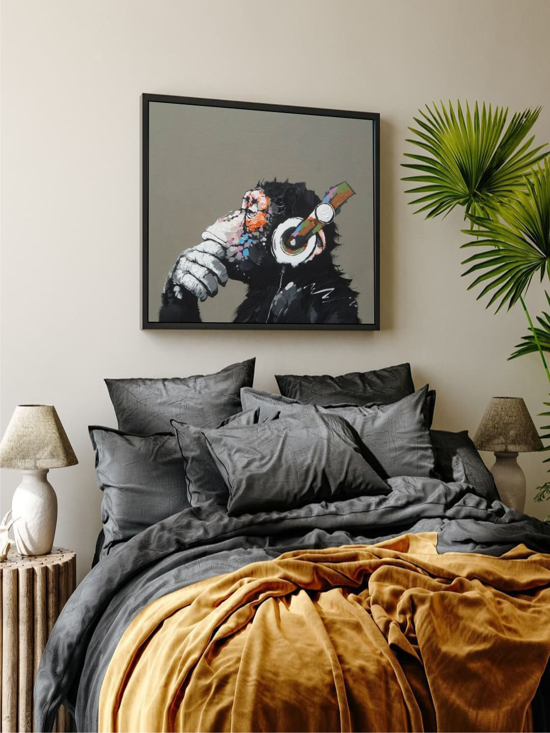 The Art House Black Animal Printed Framed Wall Art