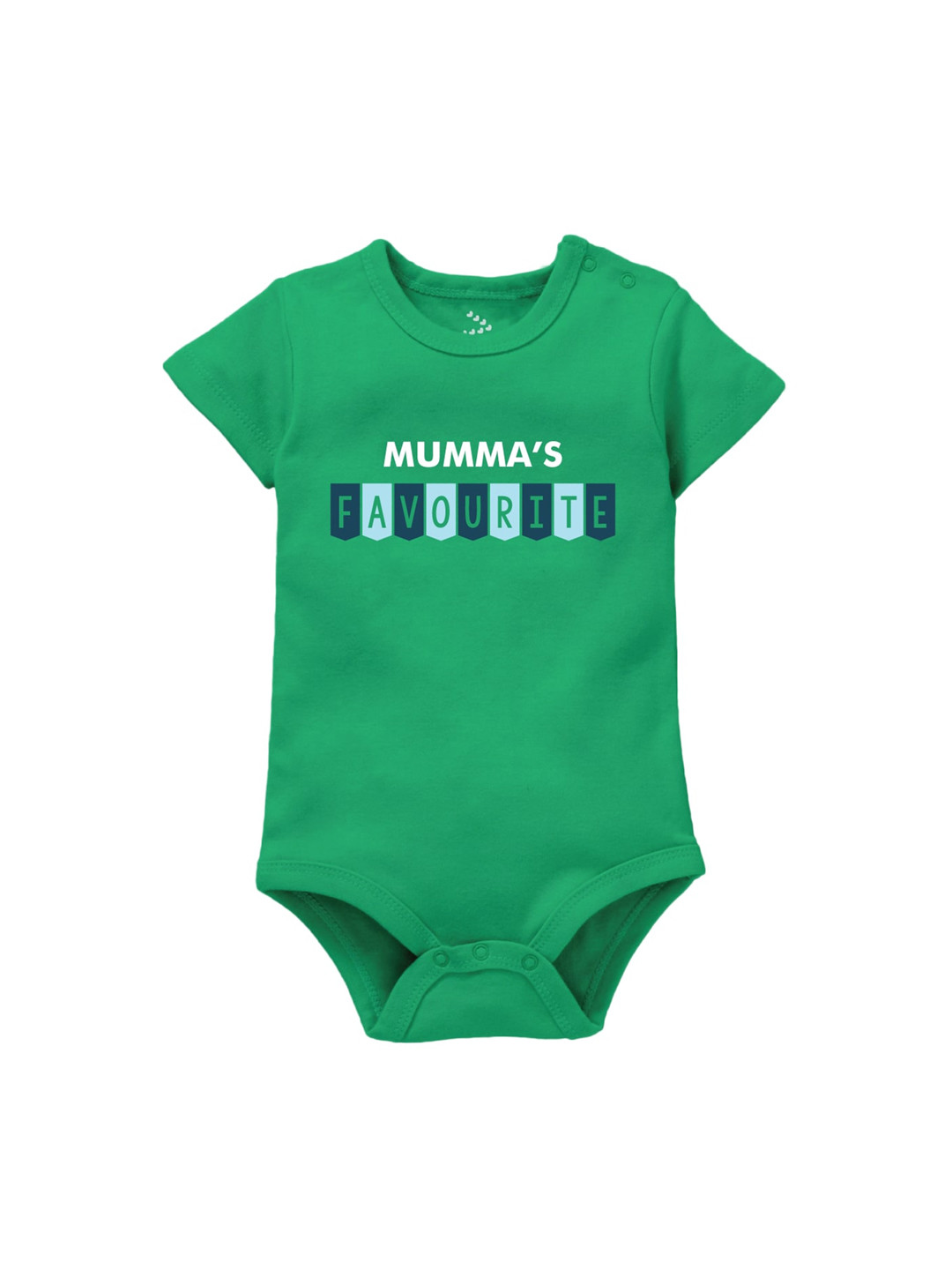 Zeezeezoo Infant Kids Green Mummas Favourite Print Bodysuit