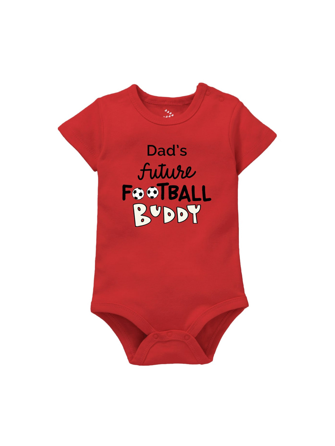 Zeezeezoo Infant Kids Red Dads Future Football Buddy Print Bodysuit