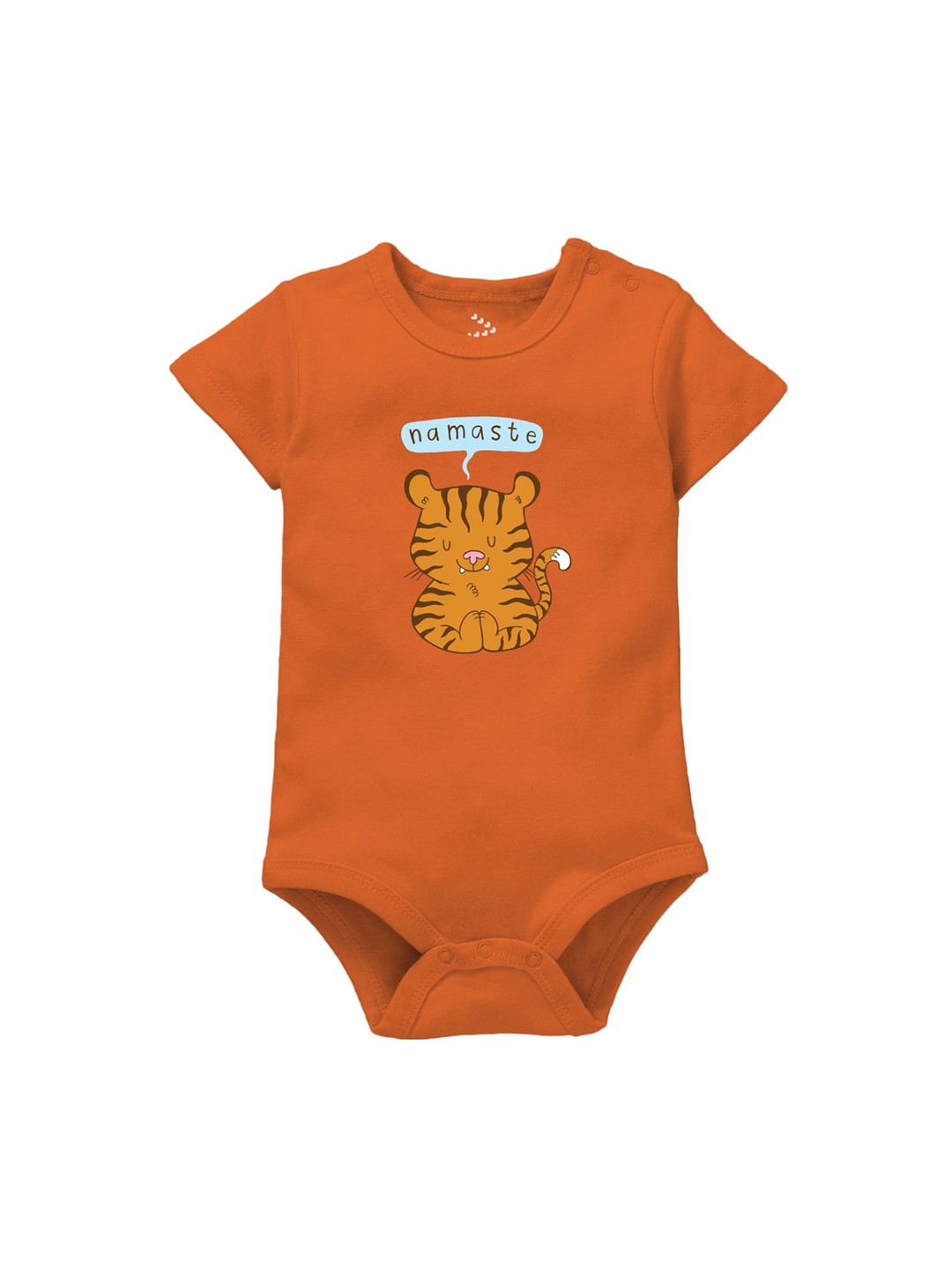 Zeezeezoo Infants Orange Graphic Printed Cotton Bodysuit
