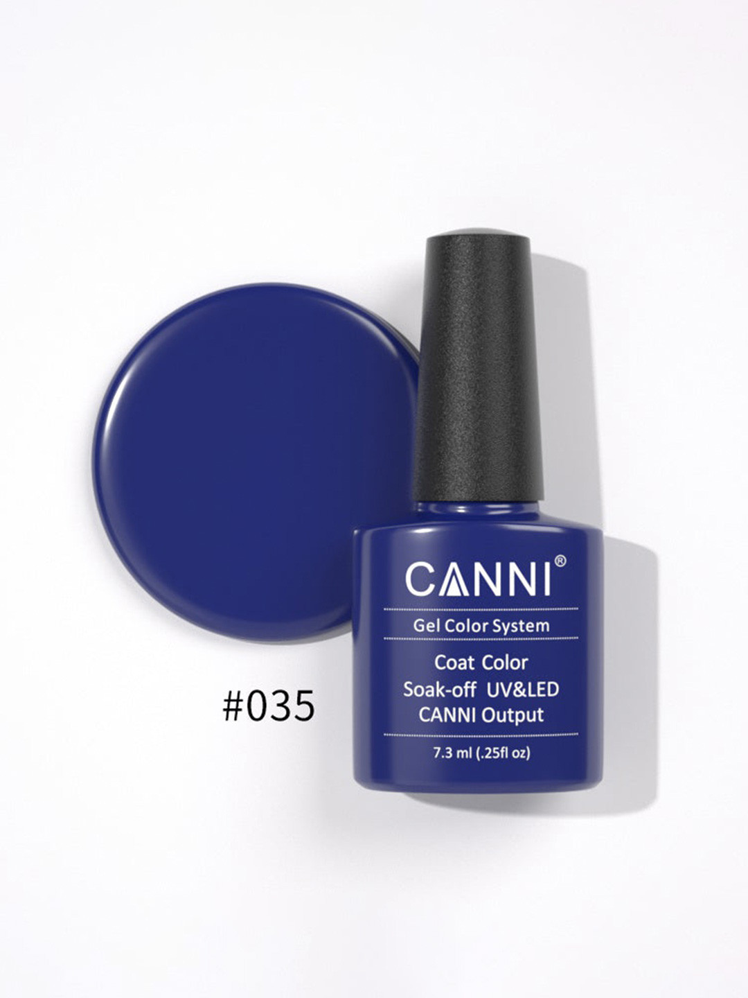 CANNI Gel Color System Coat Color Soak-off UV&LED Gel Nail Polish - Medium Blue 035