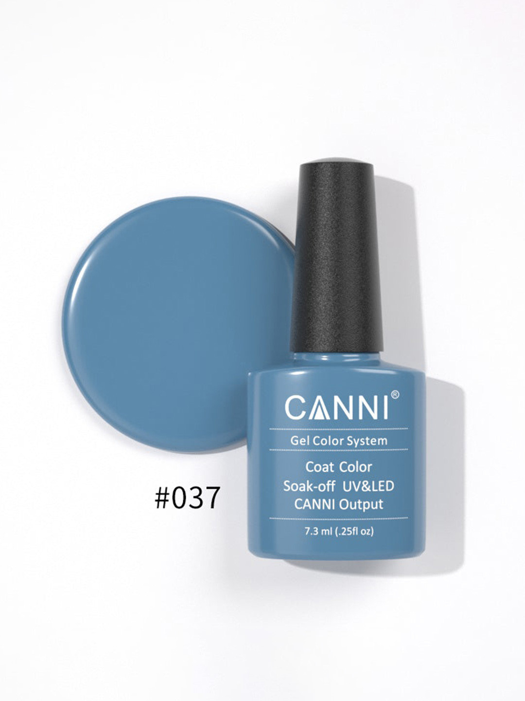 CANNI Gel Color System Coat Color Soak-off UV&LED Gel Nail Polish - Light Steel Blue 037