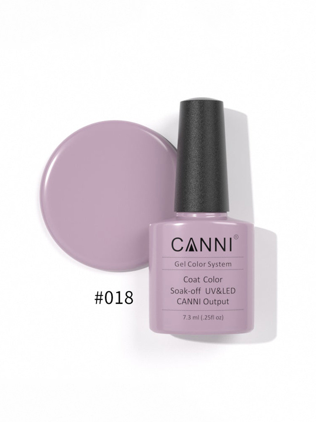 CANNI Gel Color System Coat Color Soak-off UV&LED Gel Nail Polish - Light Pinkish Grey 018
