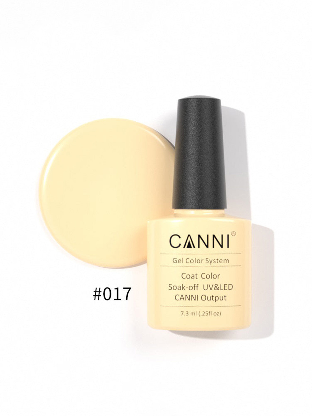 CANNI Gel Color System Coat Color Soak-off UV&LED Gel Nail Polish - Cream 017