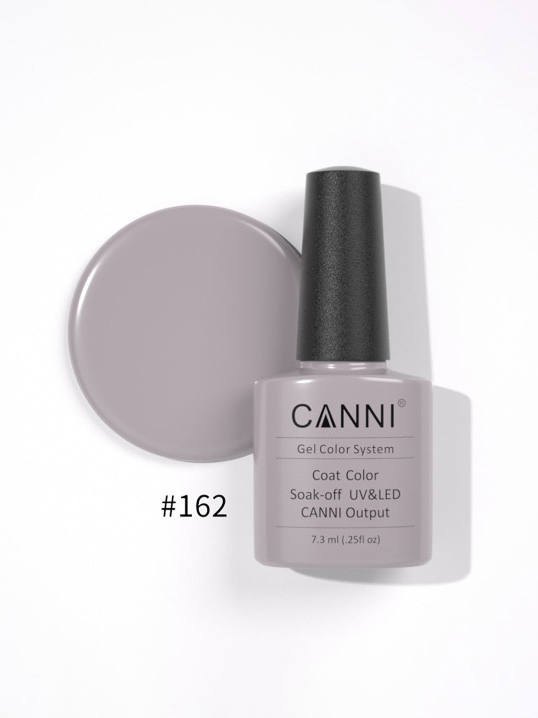 CANNI Gel Color System Coat Color Soak-off UV&LED Gel Nail Polish - Shell Grey 162