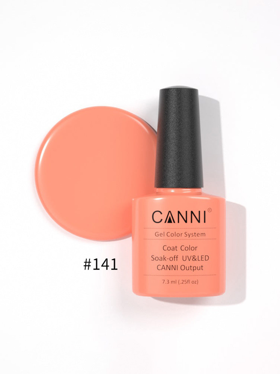 CANNI Gel Color System Coat Color Soak-off UV&LED Gel Nail Polish - Shock Orange 141