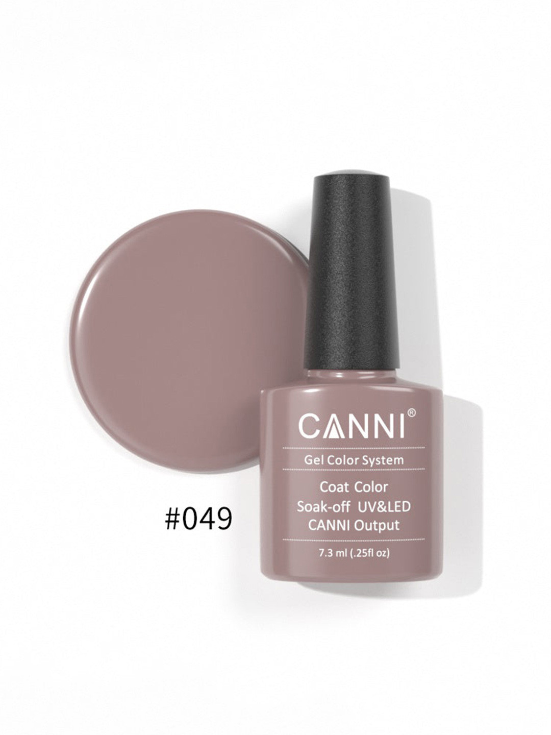 CANNI Gel Color System Coat Color Soak-off UV&LED Gel Nail Polish - Khaki Gray 049