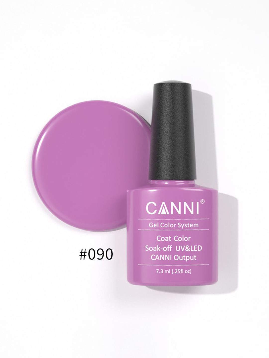 CANNI Gel Color System Coat Color Soak-off UV&LED Gel Nail Polish - Lively Pink 090