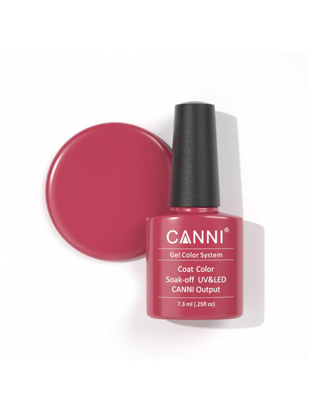 CANNI Gel Color System Coat Color Soak-Off UV & LED Nail Polish 7.3 ml-Saturated Pink 121