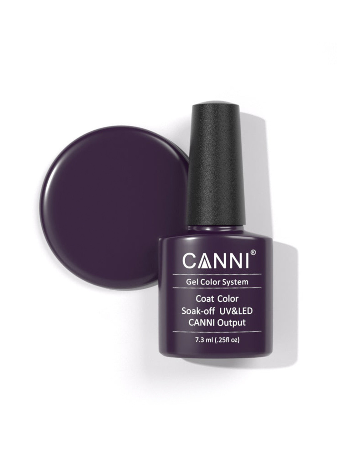 CANNI Gel Color System Coat Color Soak-Off UV & LED Nail Polish 7.3 ml-Aubergine 176