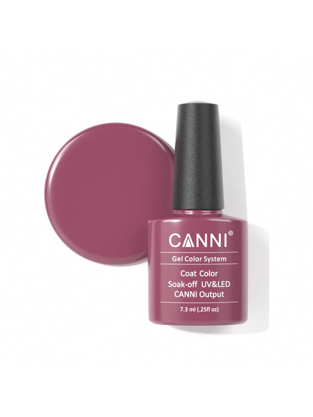 CANNI Gel Color System Coat Color Soak-Off UV & LED Nail Polish 7.3 ml-Gray Plum 087