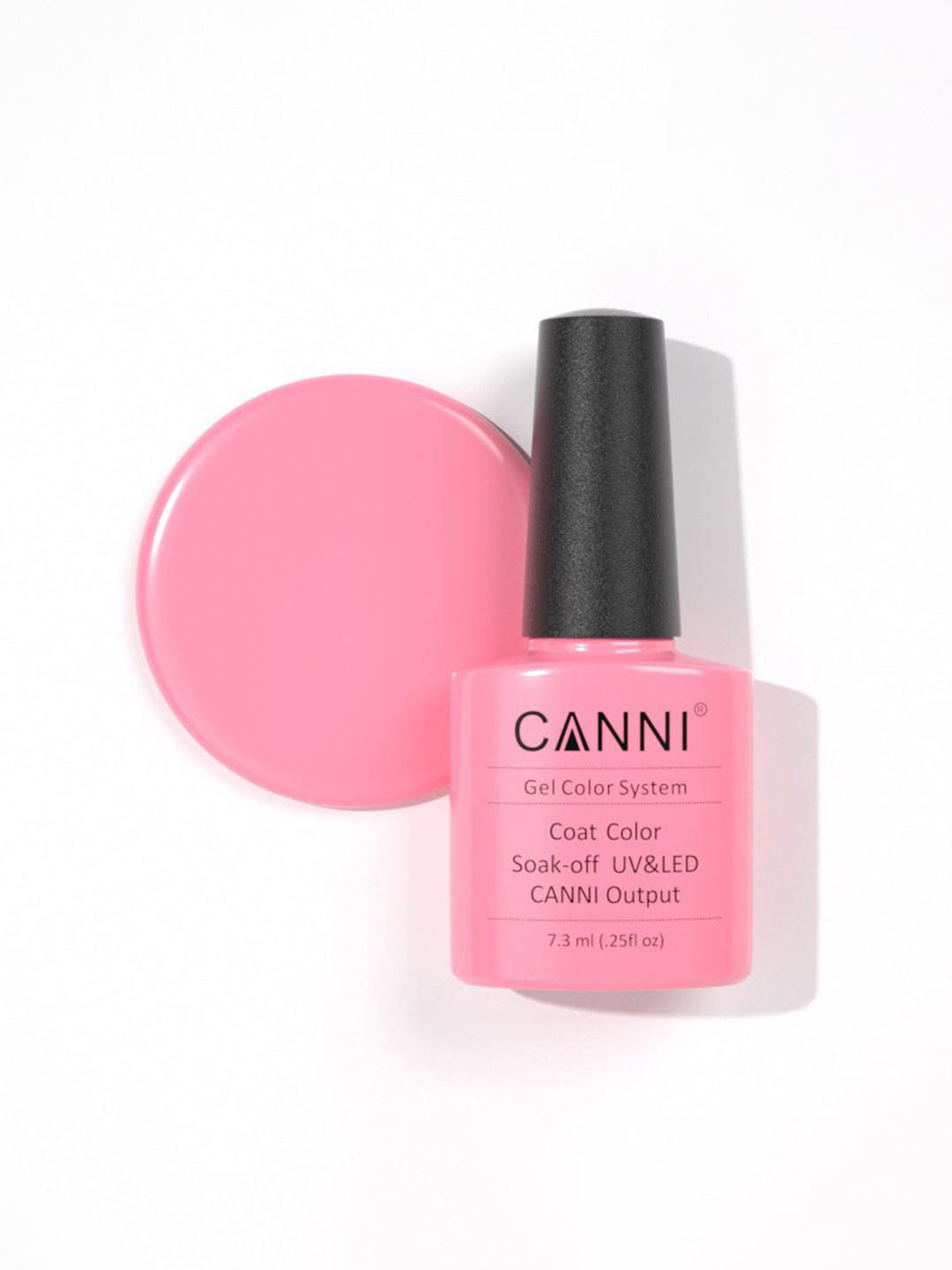 CANNI Gel Color System Coat Color Soak-Off UV & LED Nail Polish 7.3 ml-Hot Pink 041