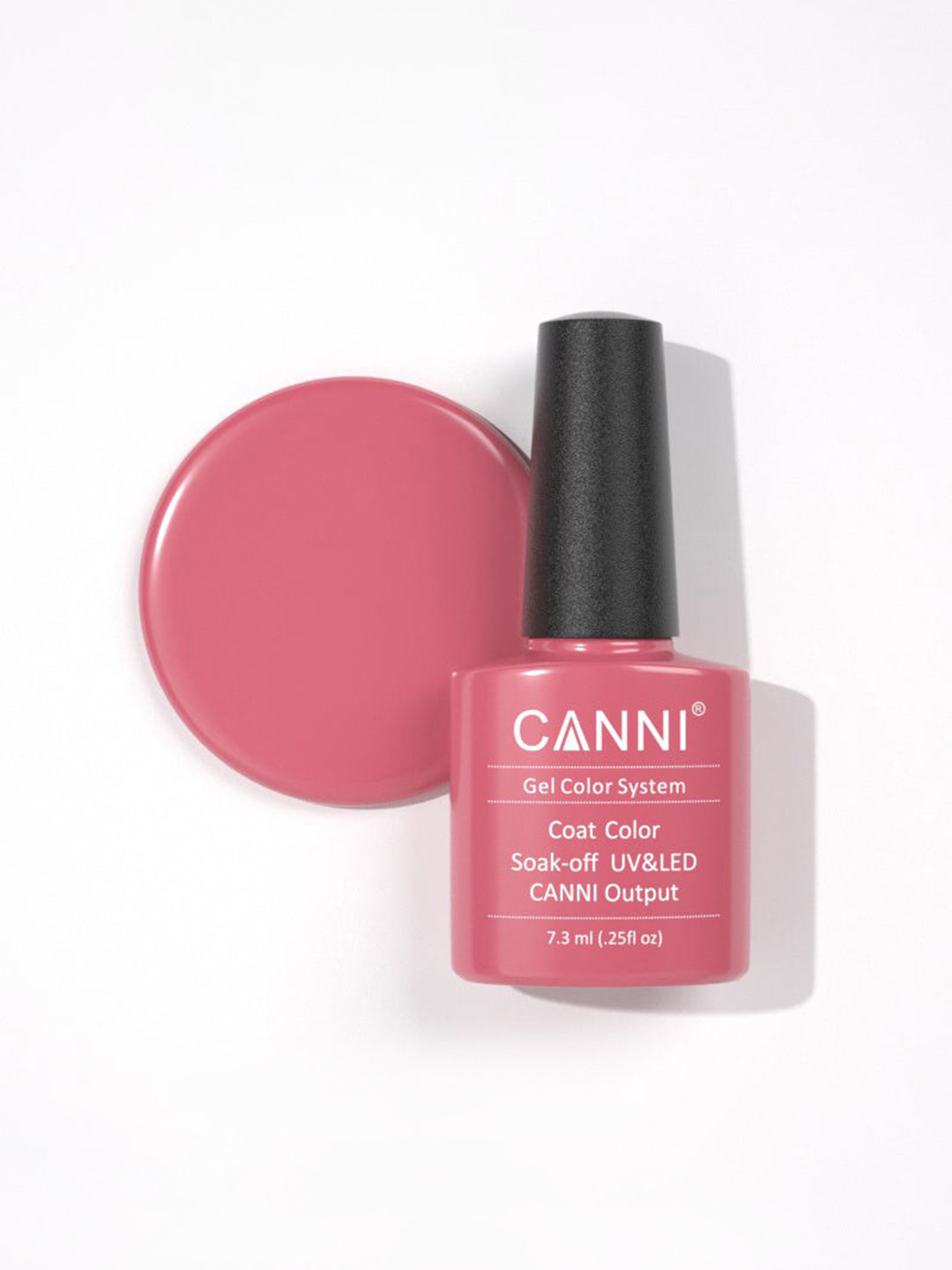 CANNI Gel Color System Coat Color Soak-Off UV & LED Nail Polish 7.3 ml-Rich Pale Pink 043