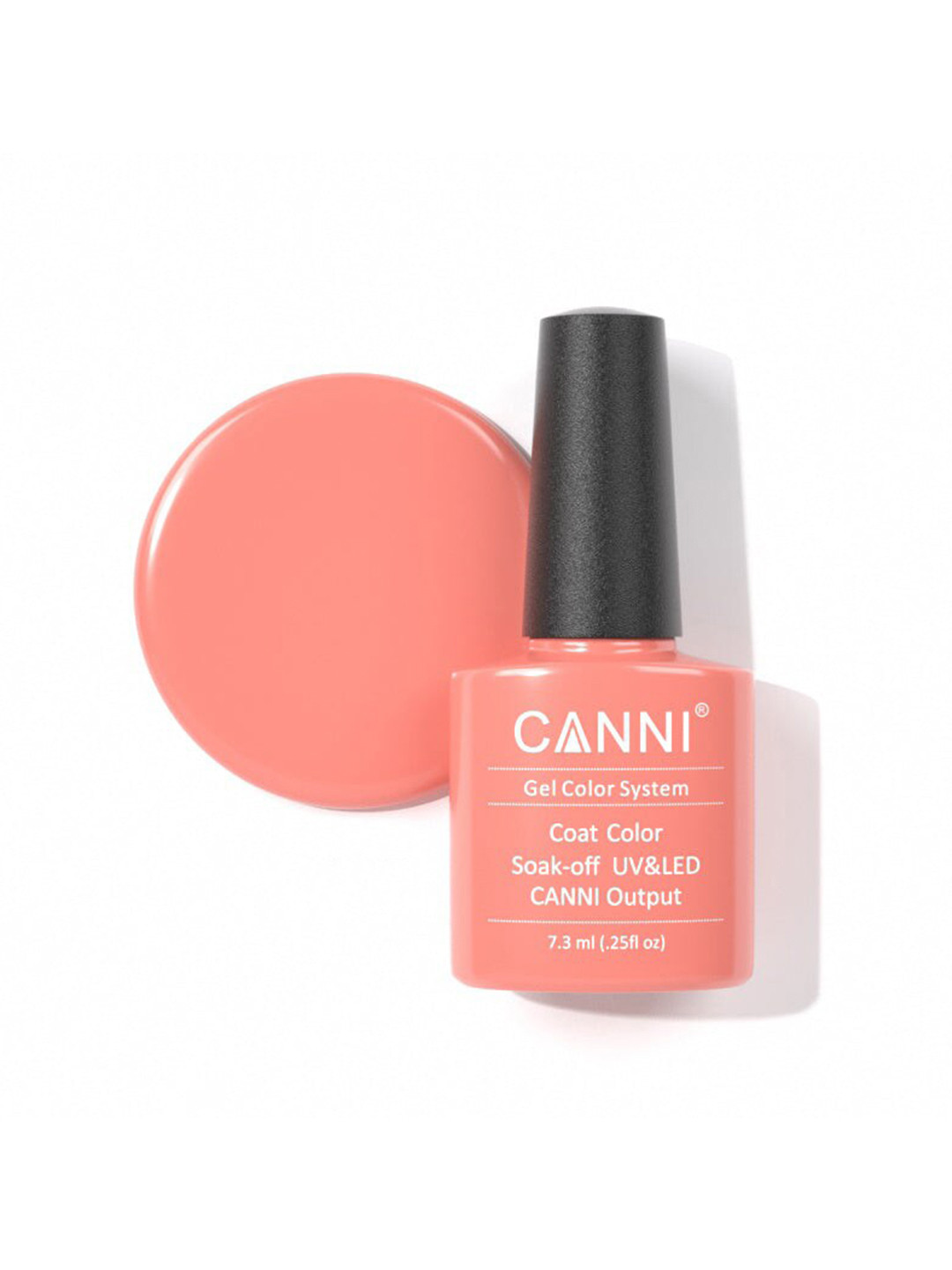 CANNI Gel Color System Coat Color Soak-Off UV & LED Nail Polish 7.3 ml-Light Salmon 045