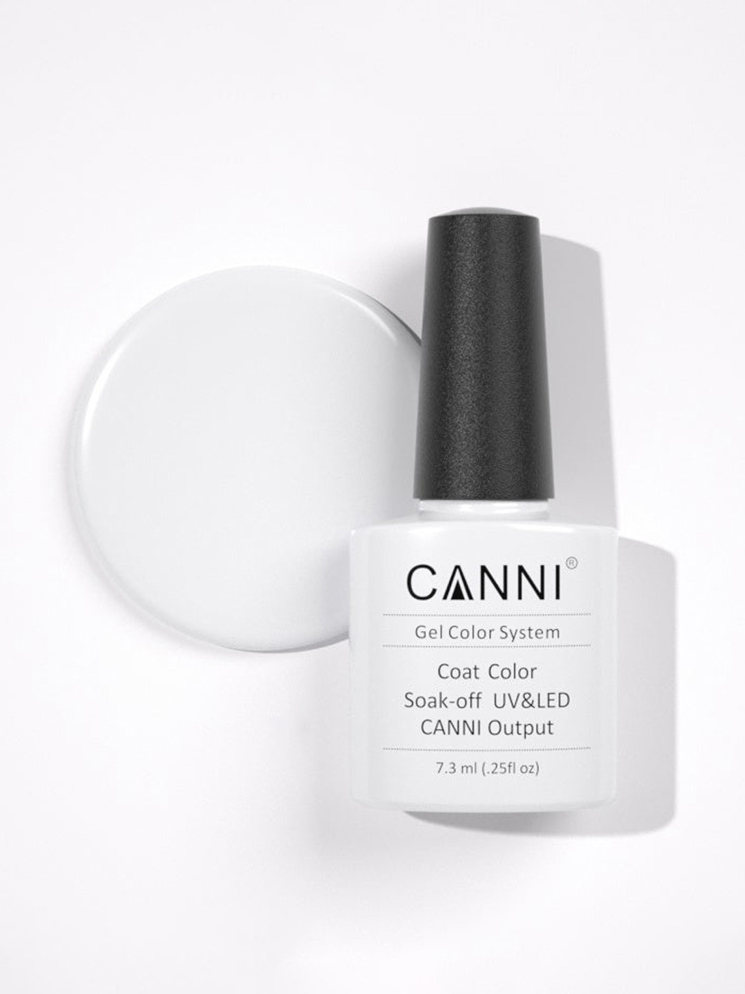 CANNI Gel Color System Coat Color Soak-Off UV & LED Nail Polish 7.3 ml-Pure White 023