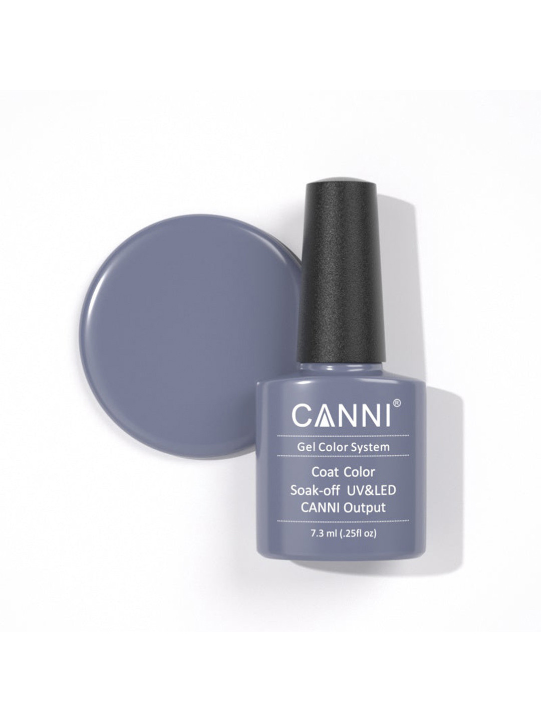 CANNI Gel Color System Coat Color Soak-Off UV & LED Nail Polish-Gray Blue 147
