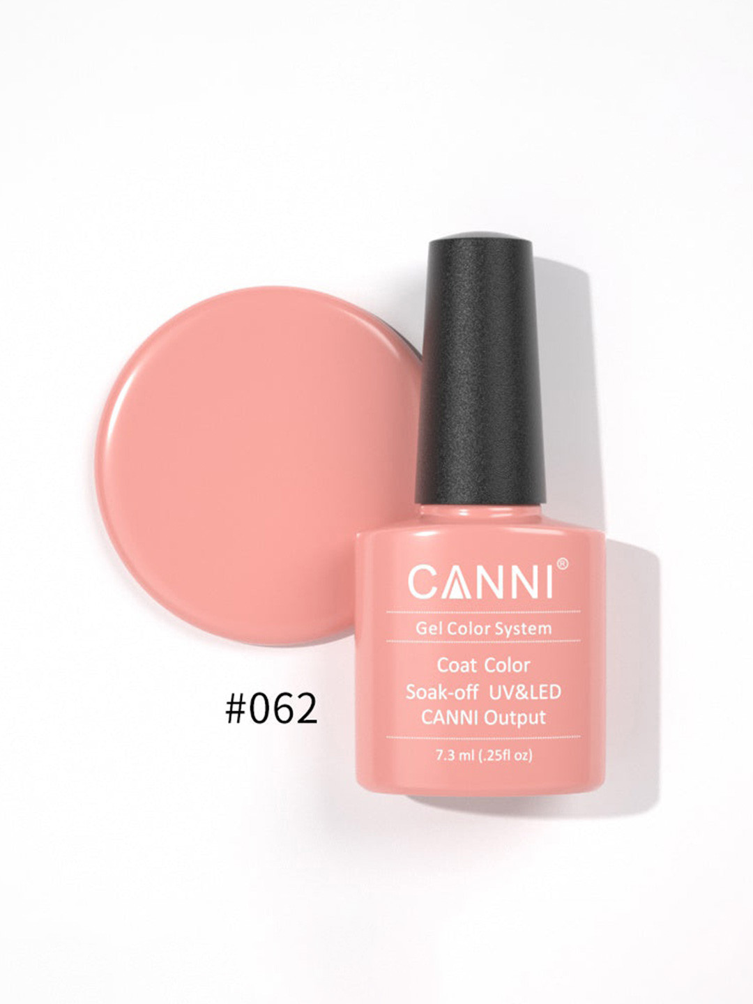 CANNI Gel Color System Coat Color Soak-Off UV&LED Gel Nail Polish - Natural Color 062