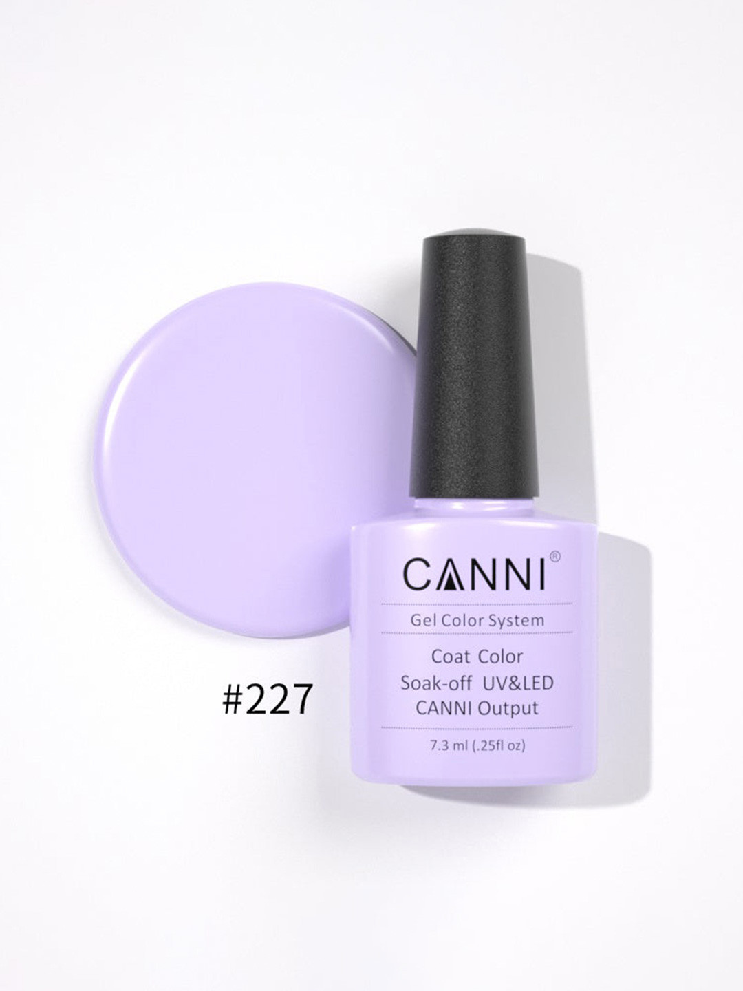 CANNI Gel Color System Coat Color Soak-Off UV&LED Gel Nail Polish - Light Lavender 227