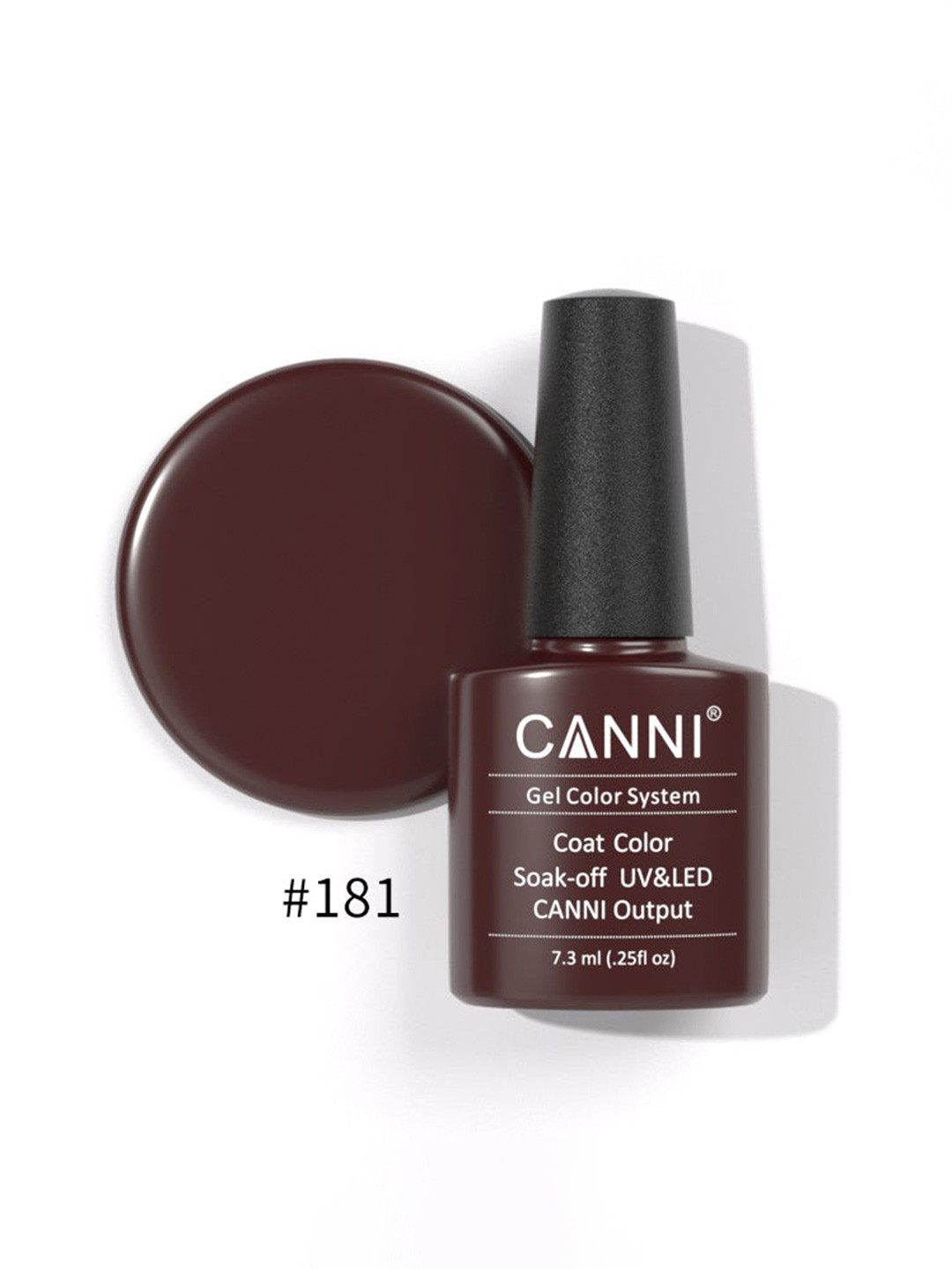 CANNI Gel Color System Coat Color Soak-Off UV&LED Gel Nail Polish - Raspberry Red 181