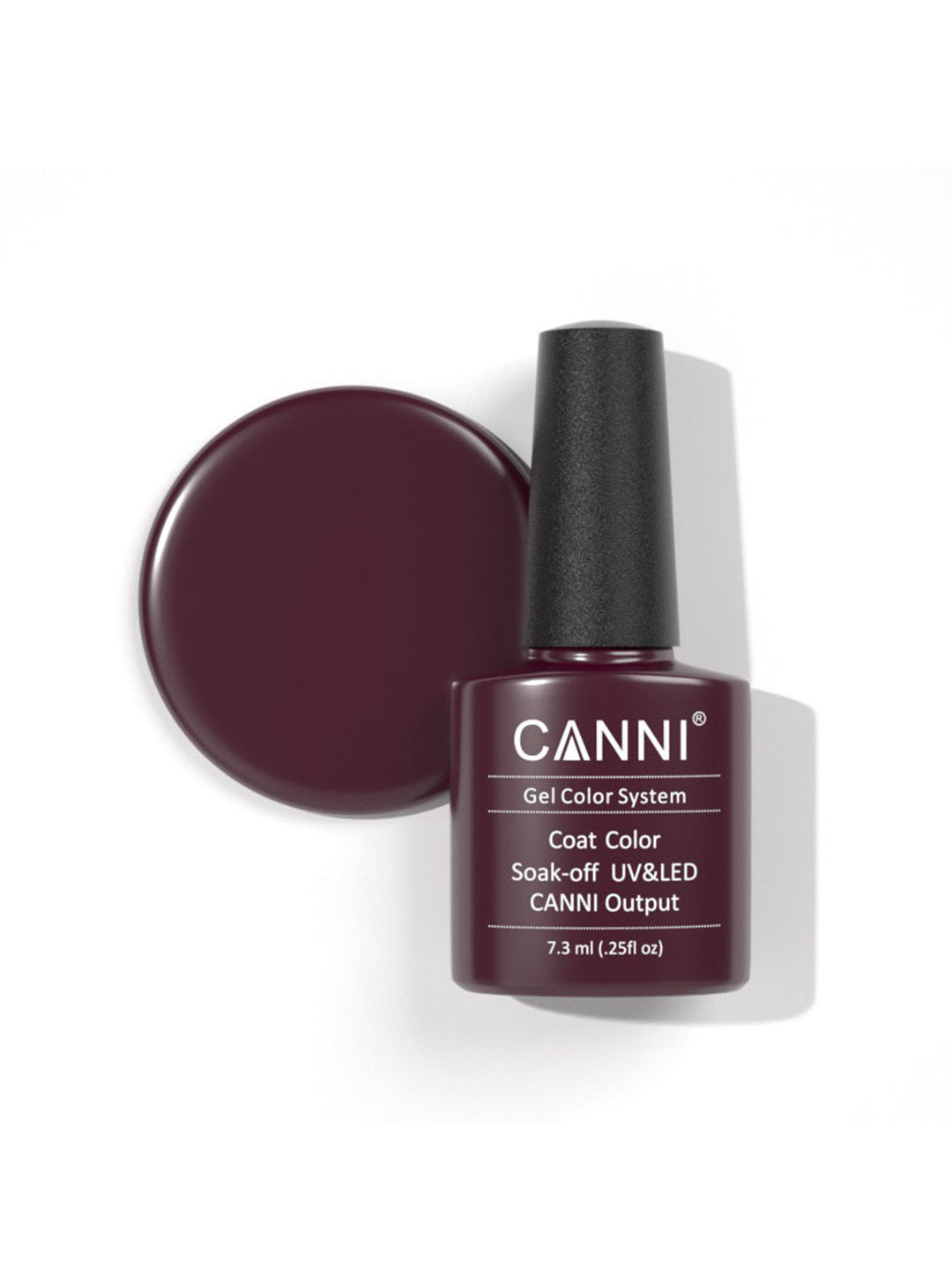 CANNI Gel Color System Coat Color Soak-Off UV & LED Nail Polish-Deep Marsala 258