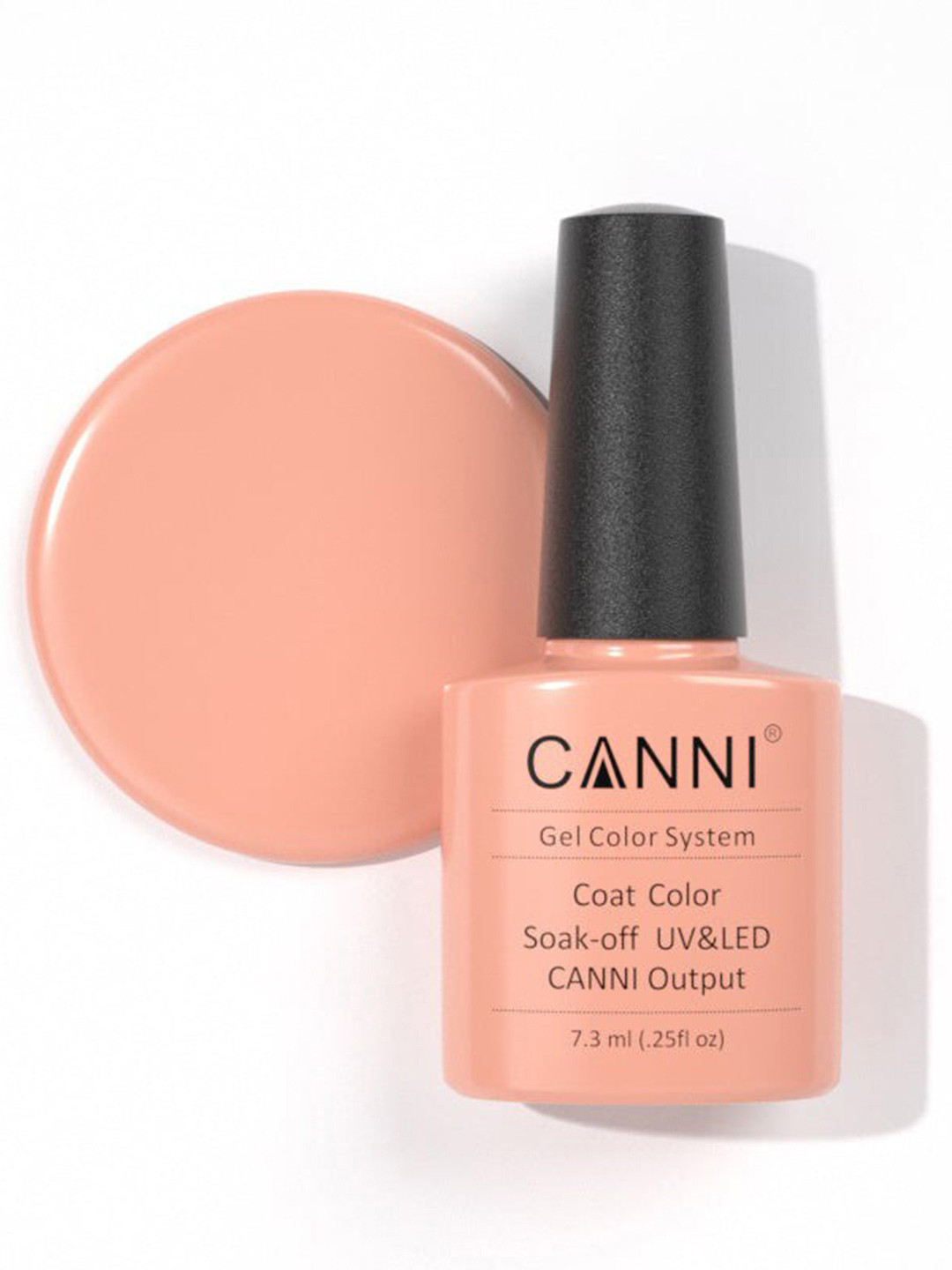 CANNI Gel Color System Color Coat Soak-Off UV & LED Nail Polish-Apricot 055