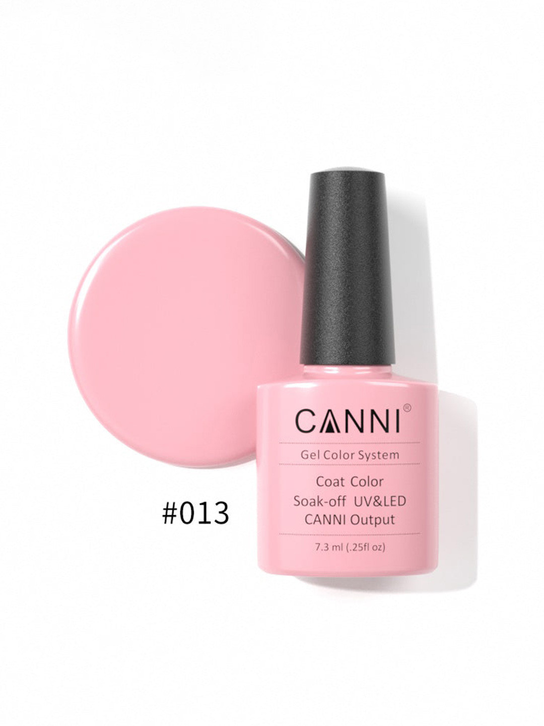 CANNI Gel Color System Coat Color Soak-Off UV&LED Gel Nail Polish - Light Pink 013