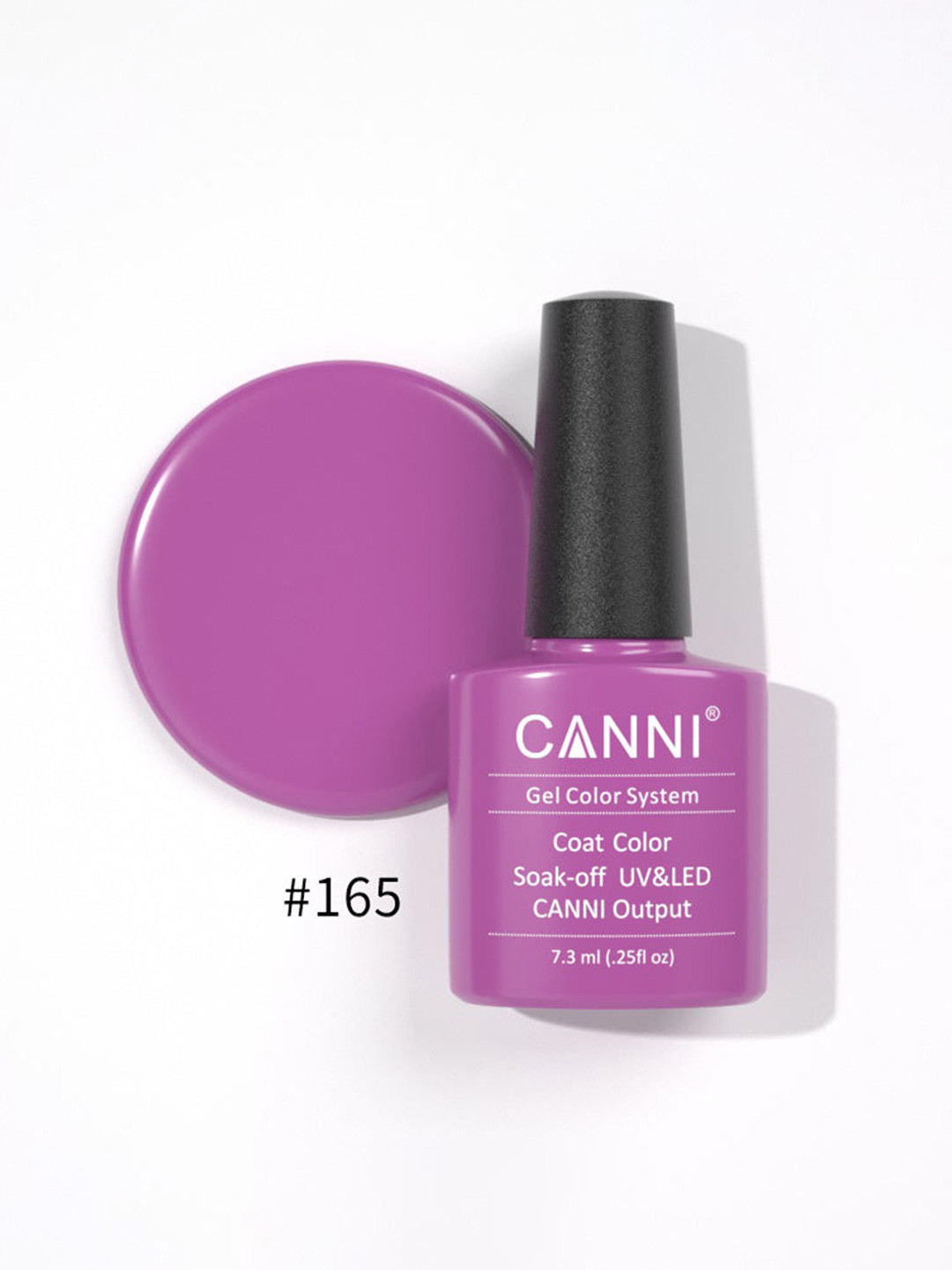 CANNI Gel Color System Coat Color Soak-Off UV&LED Gel Nail Polish - Shade 165