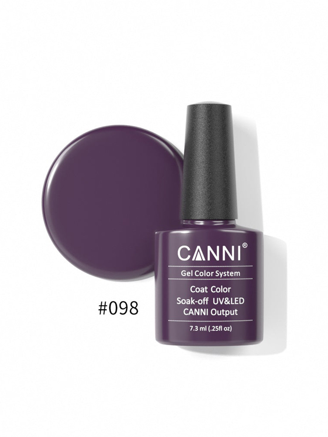 CANNI Gel Color System Coat Color Soak-Off UV&LED Gel Nail Polish - Charming Purple 098