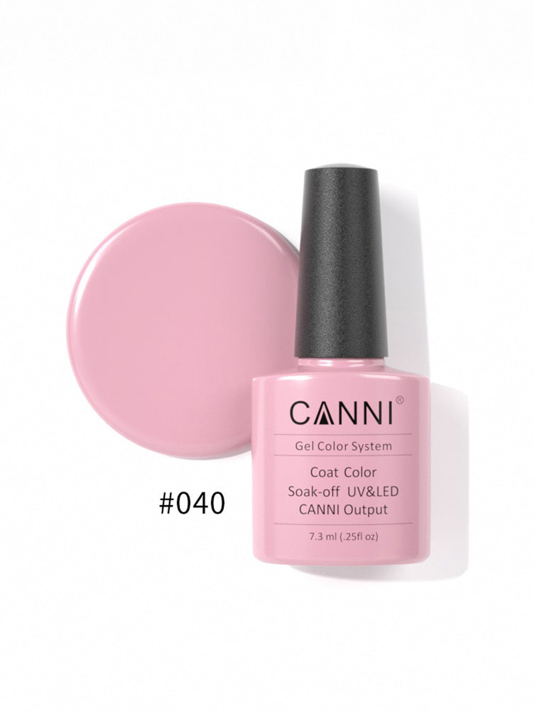 CANNI Gel Color System Coat Color Soak-Off UV&LED Gel Nail Polish - Soft Pink 040
