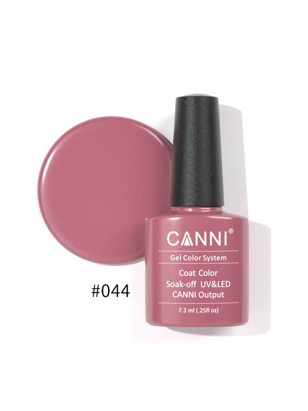 CANNI Gel Color System Coat Color Soak-Off UV&LED Gel Nail Polish - Palevioletred 044