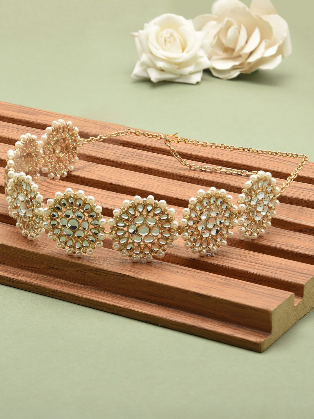 Zaveri Pearls Kundan Studded Head Chain Jewellery