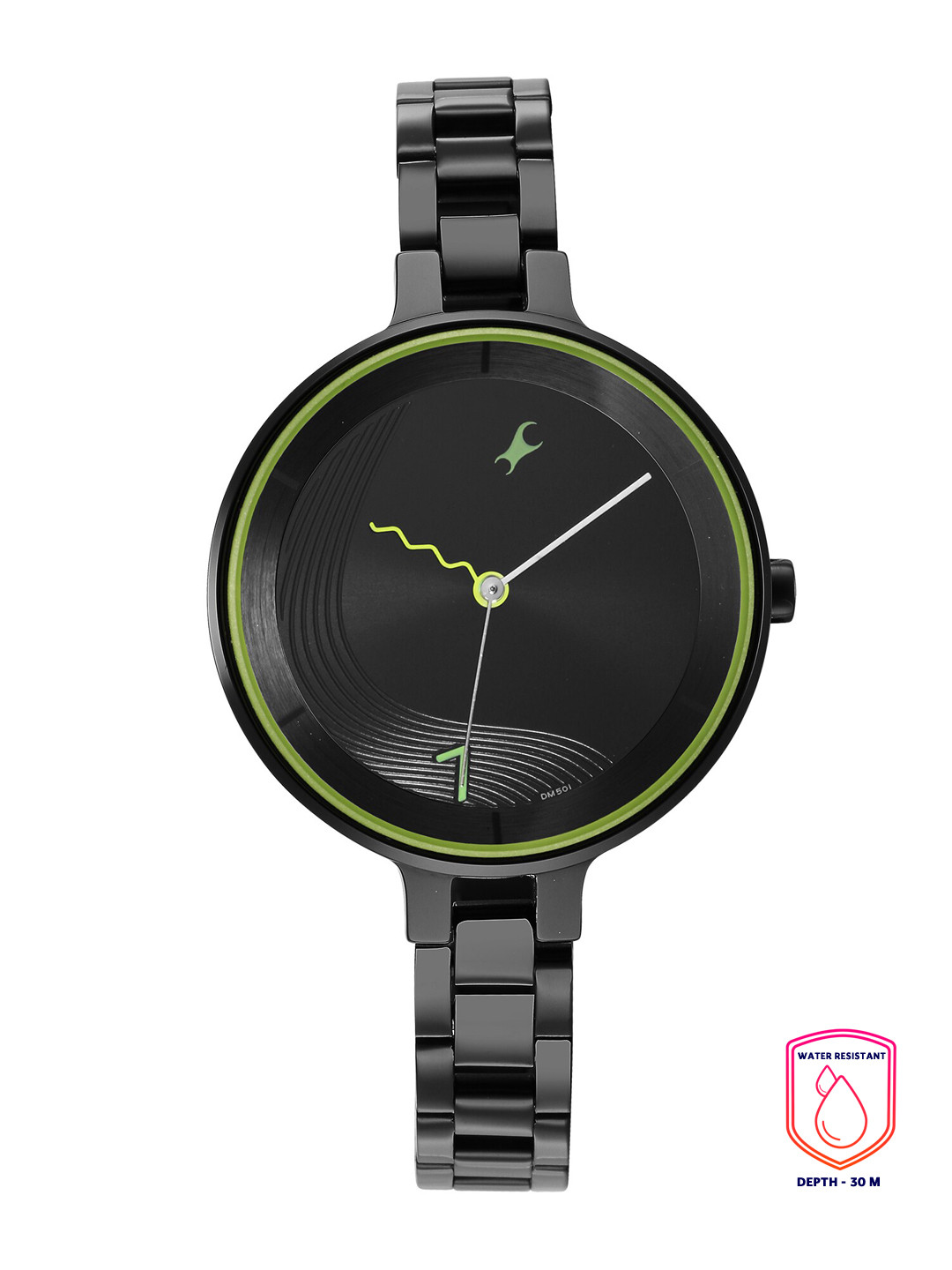 Fastrack Women Black Dial & Black Bracelet Style Straps Analogue Watch 6265NM01