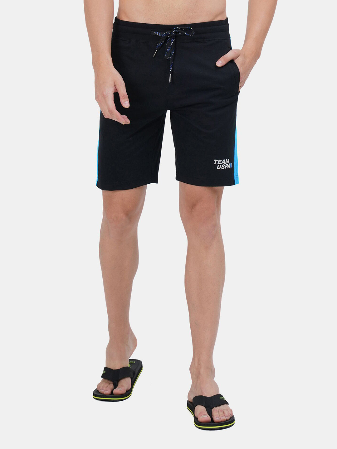 U.S. Polo Assn. Men Black Lounge Shorts