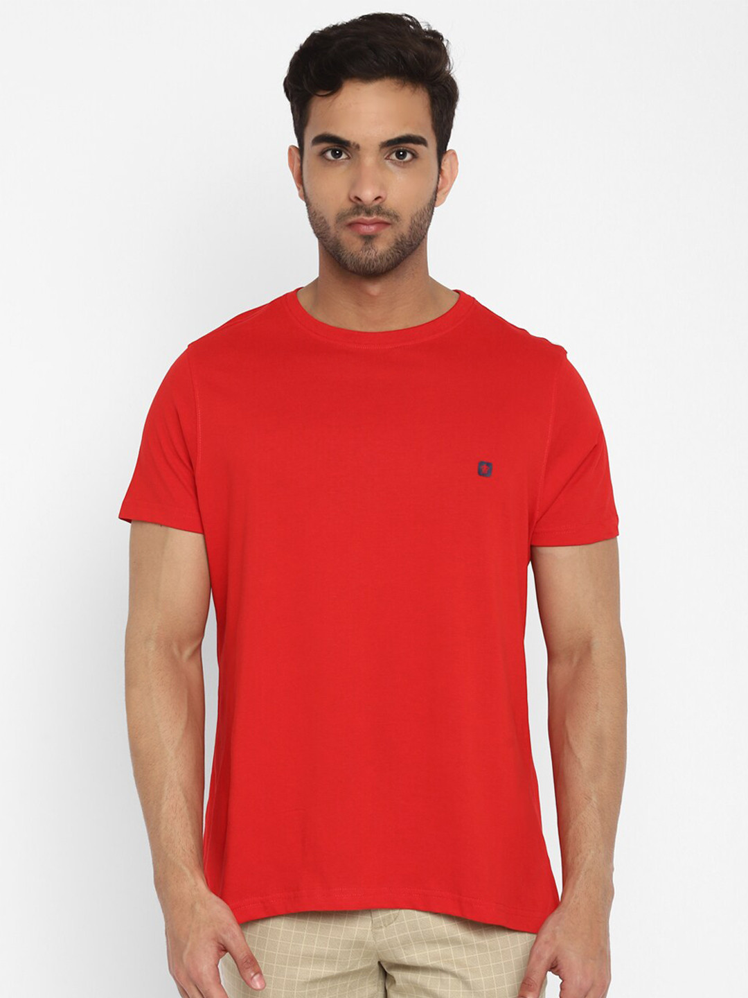 Turtle Men Red Pure Cotton Regular Fit T-shirt