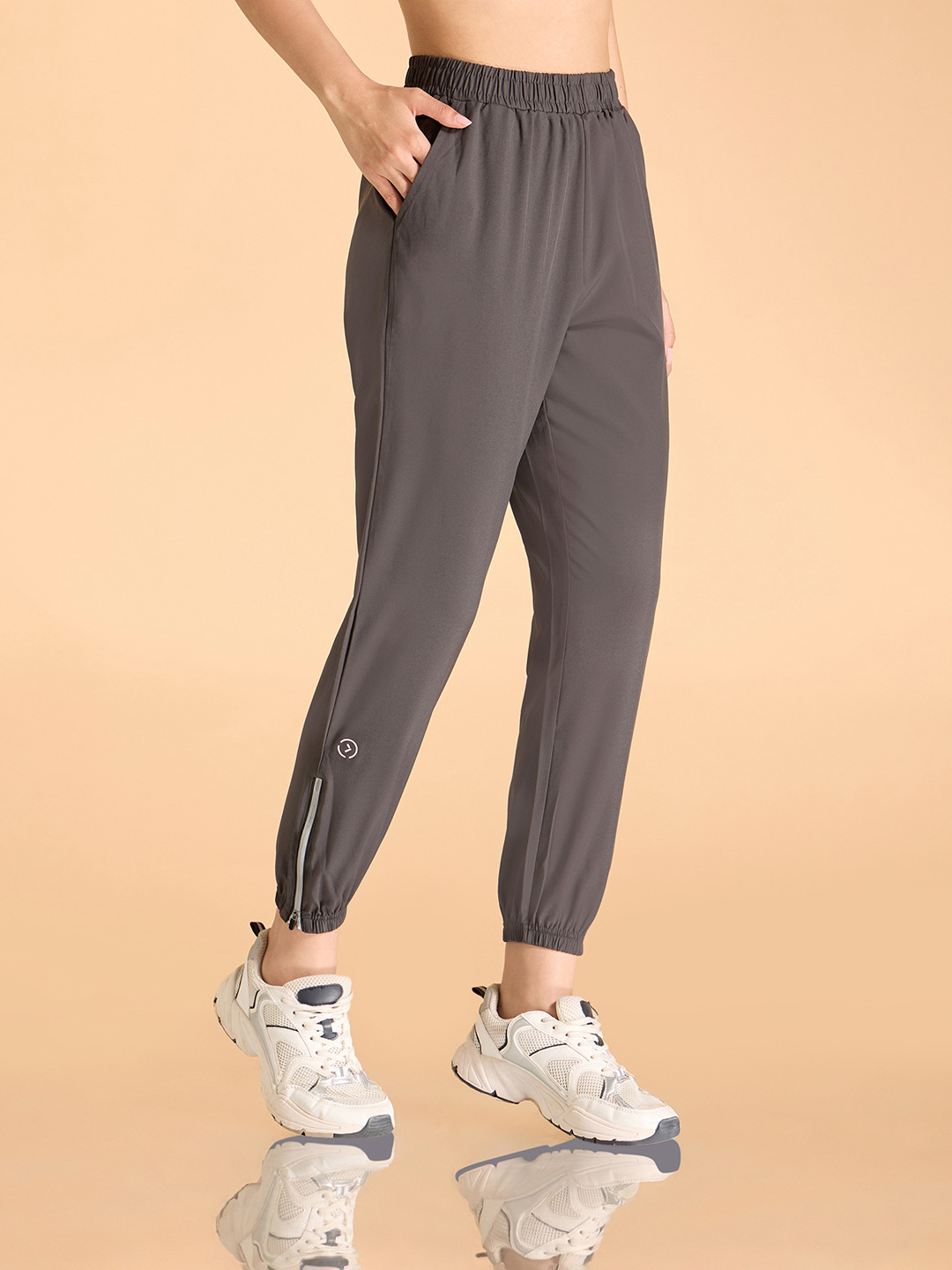 KICA Women High-Rise Training Track Pants With Ankle Zip