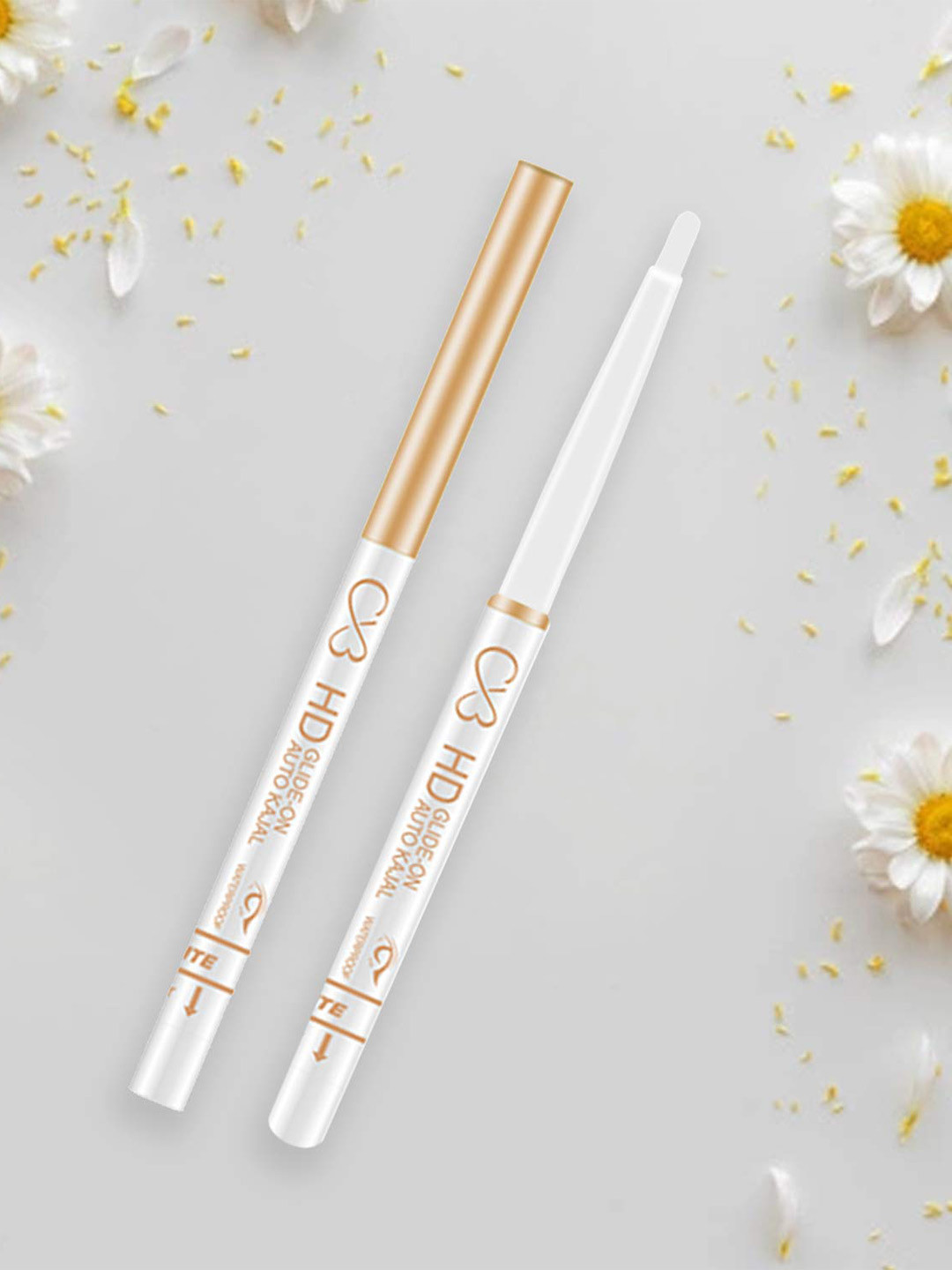 CVB HD Glide-On Auto Kajal Single Stroke Eyeliner Pencil - Pure White