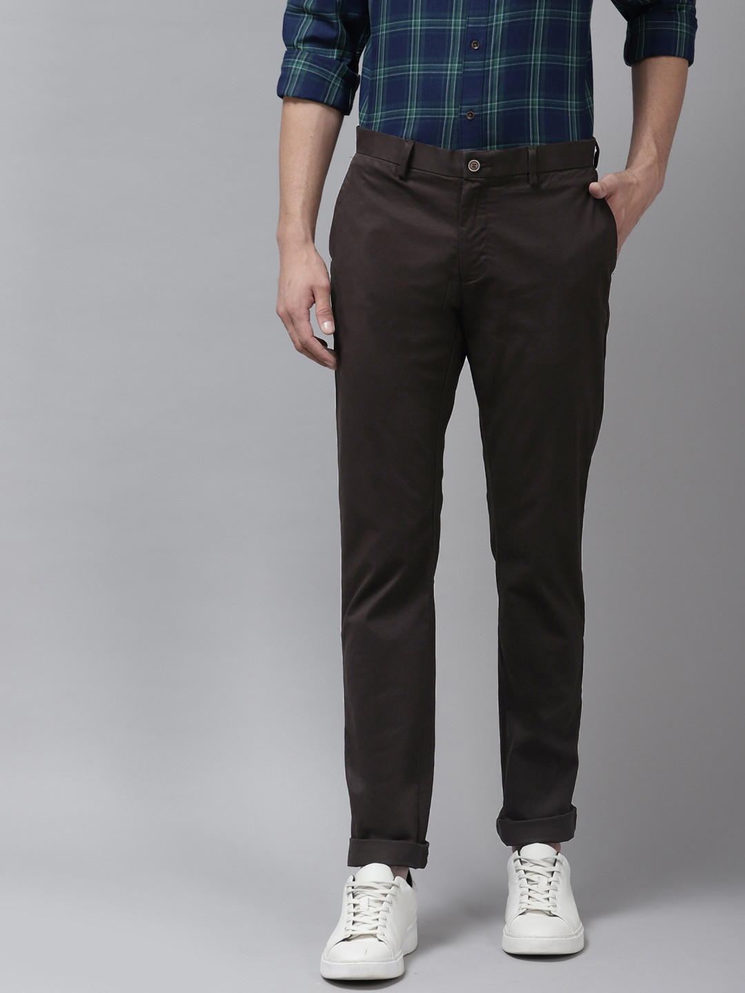 Blackberrys Men Brown B-91 Skinny Fit Trousers