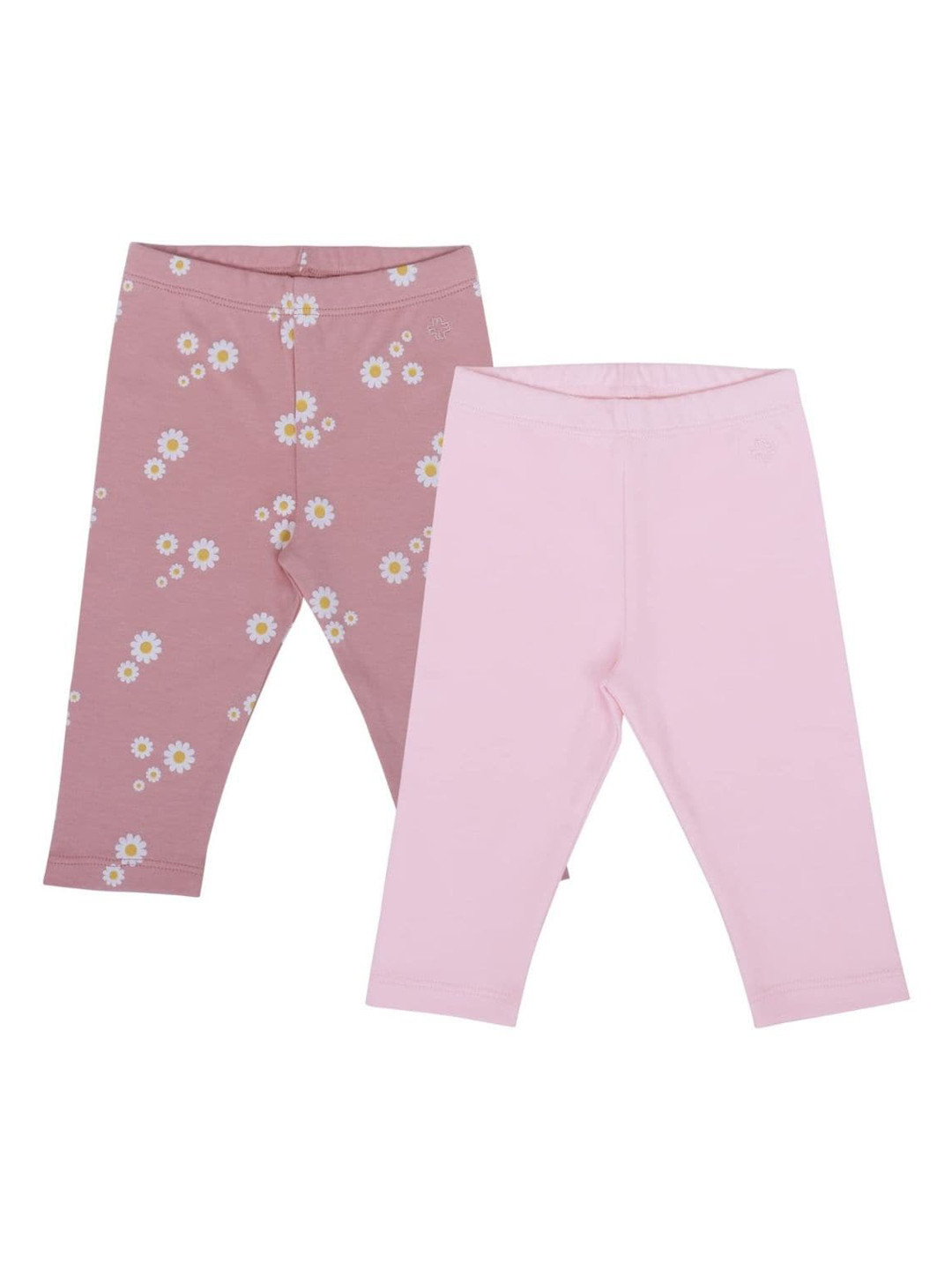 My Milestones Girls Peach Pack of 2 Printed Cotton Leggings