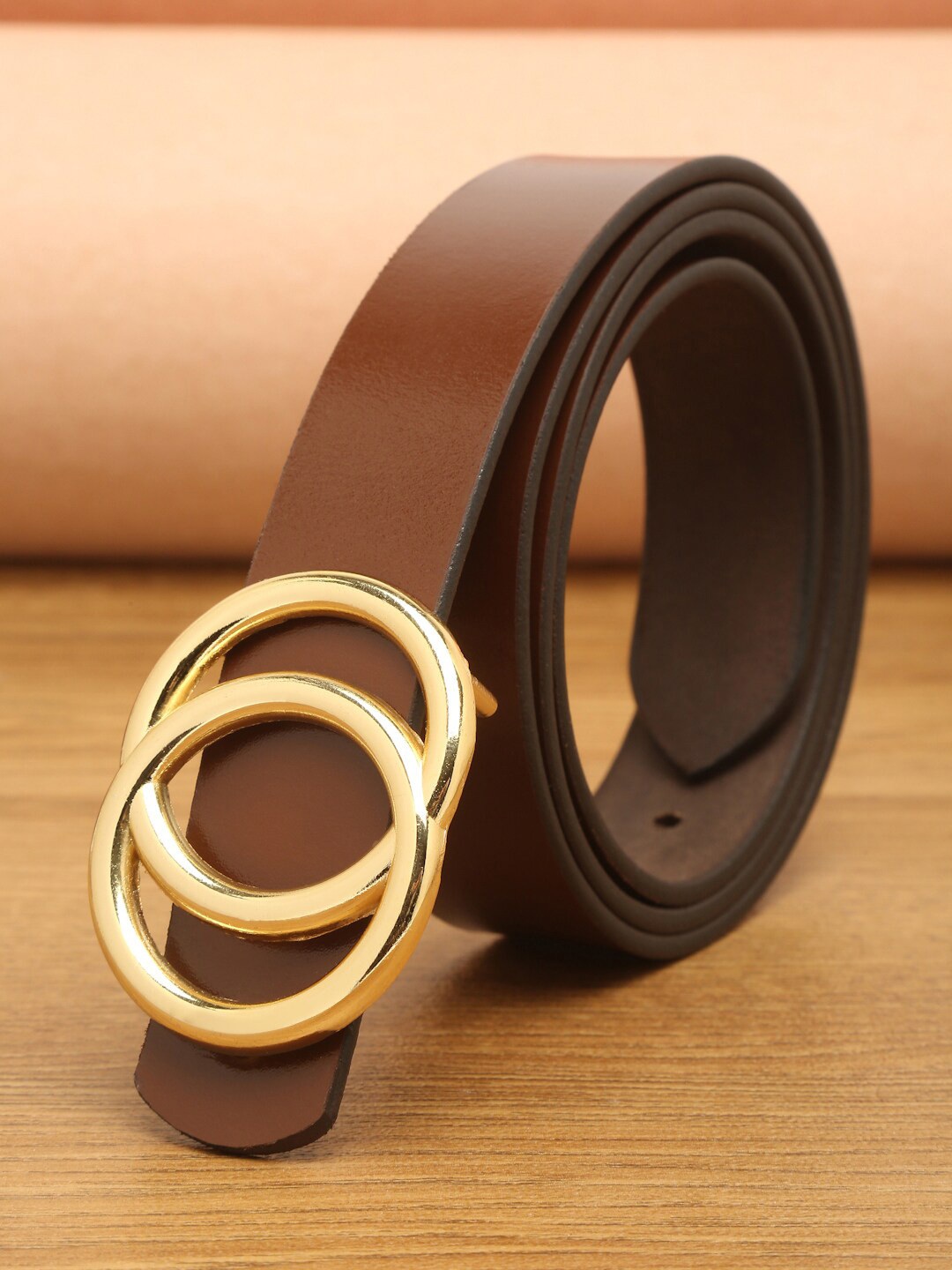 Teakwood Leathers Women Brown Leather Belt