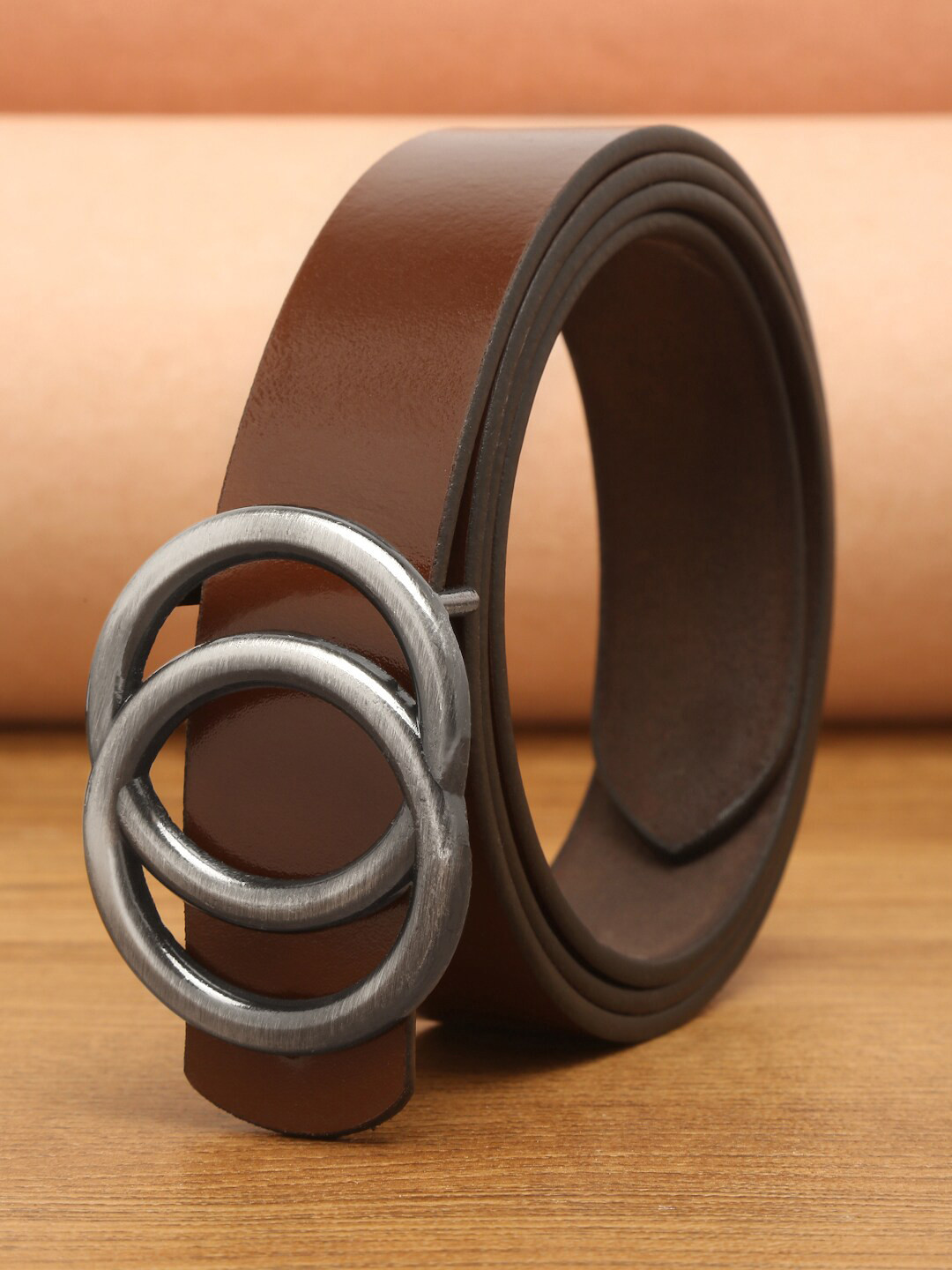 Teakwood Leathers Women Brown Leather Belt