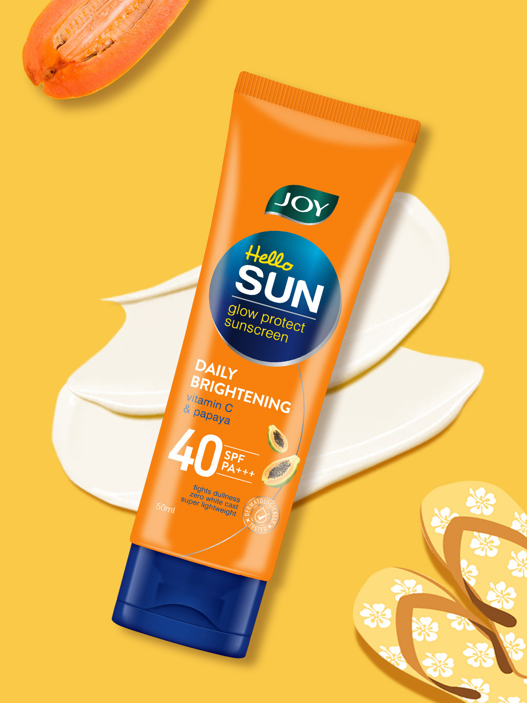 Joy Hello Sun Glow Protect Sunscreen Daily Brightening SPF40 PA+++ 50ml