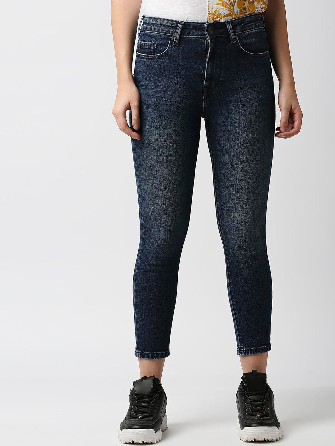 Pepe Jeans Women Blue Skinny Fit High-Rise Light Fade Cotton Jeans