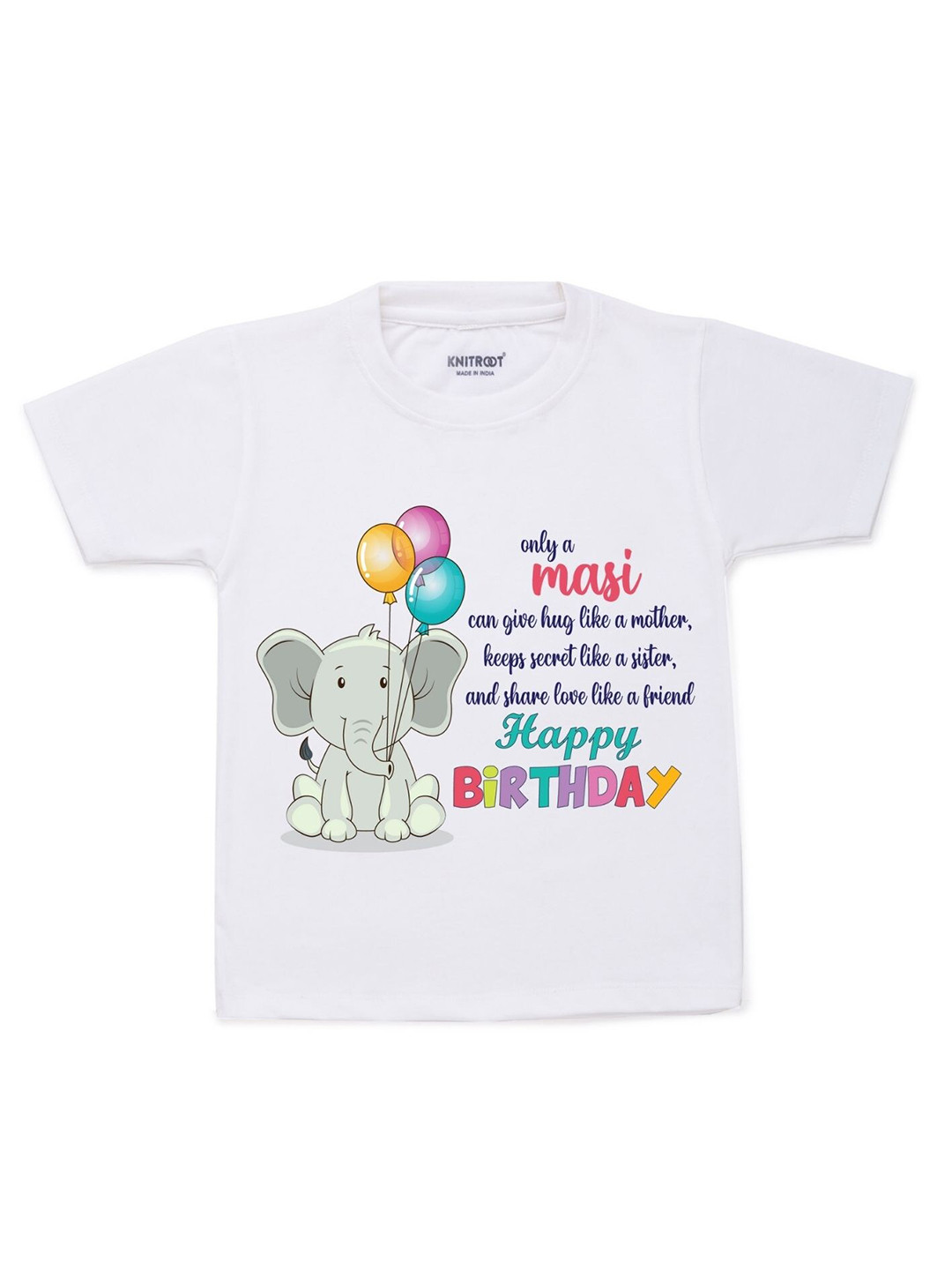 KNITROOT Kids White & Pink Printed T-shirt