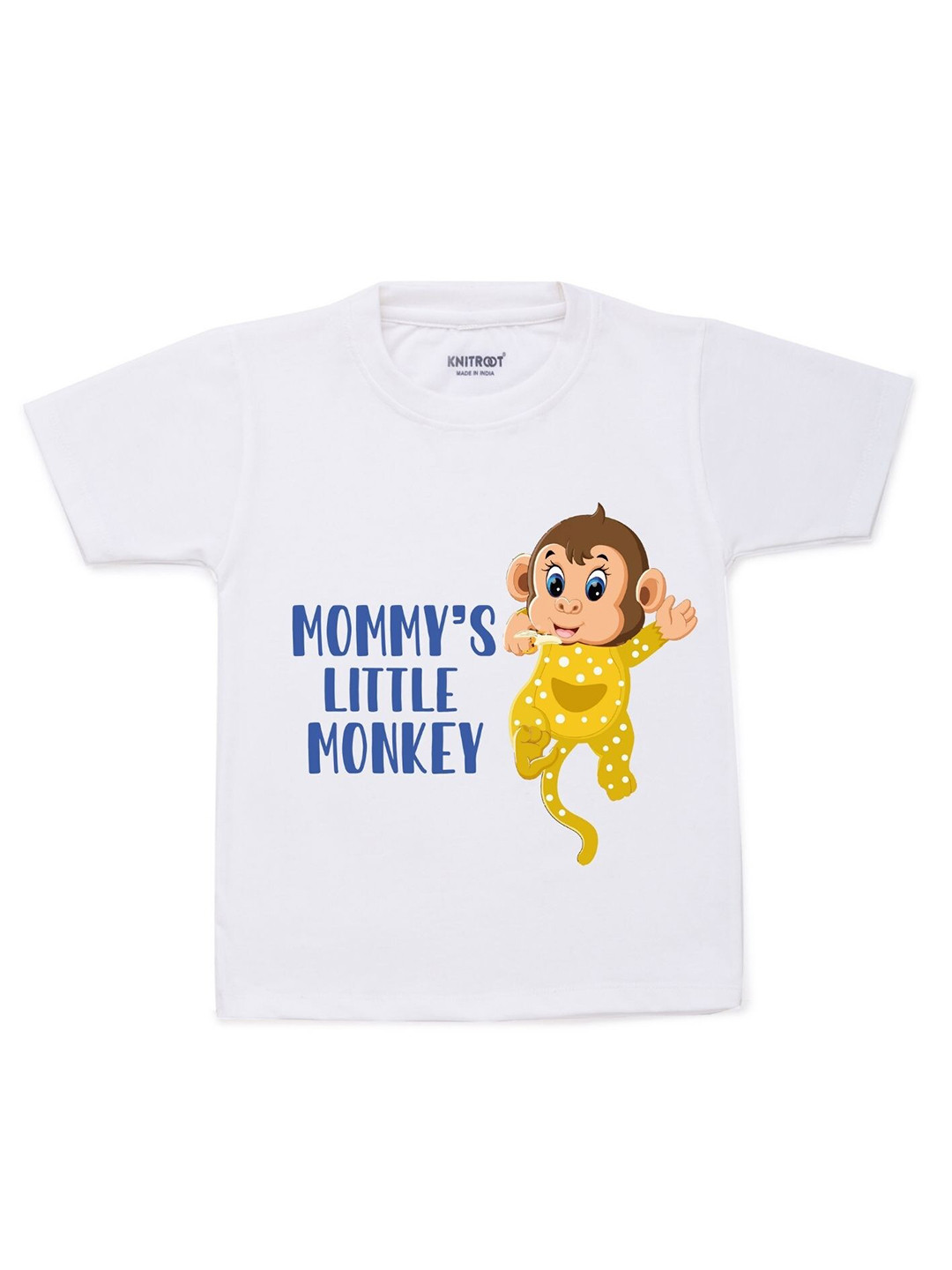 KNITROOT Kids White & Yellow Printed T-shirt