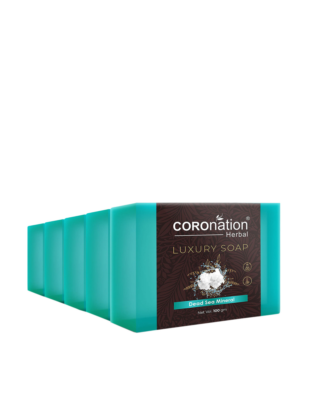COROnation Herbal Set of 5 Dead Sea Mineral Luxury Soap - 100 g Each