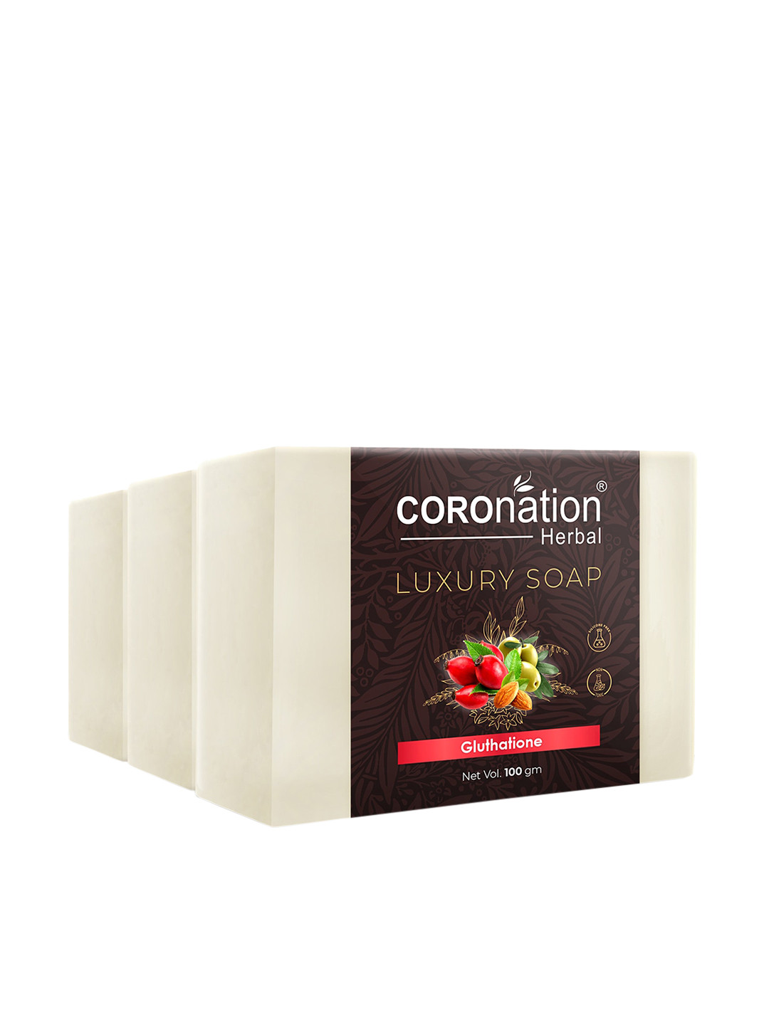 COROnation Herbal Set of 3 Glutathione Luxury Soaps - 100g each